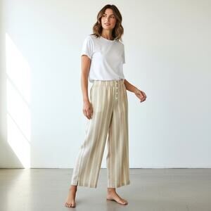 STARS ABOVE Women’s Wide Leg Linen Blend Pants XXL  Vacation Beach Festival